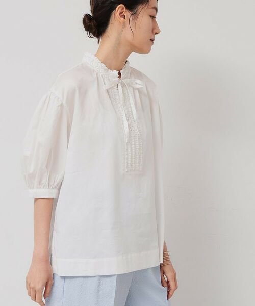 SunaUna / スーナウーナ シャツ・ブラウス | 【シャーリング／チュニック】スキッパーブラウス | 詳細7