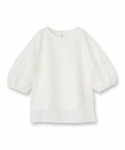 SunaUna / スーナウーナ シャツ・ブラウス | 【無地＆ドット／オーガンジー使用】Tブラウス | 詳細1