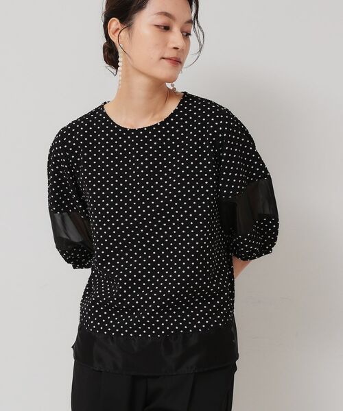 SunaUna / スーナウーナ シャツ・ブラウス | 【無地＆ドット／オーガンジー使用】Tブラウス | 詳細11