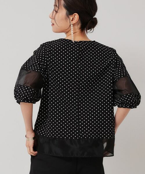 SunaUna / スーナウーナ シャツ・ブラウス | 【無地＆ドット／オーガンジー使用】Tブラウス | 詳細12