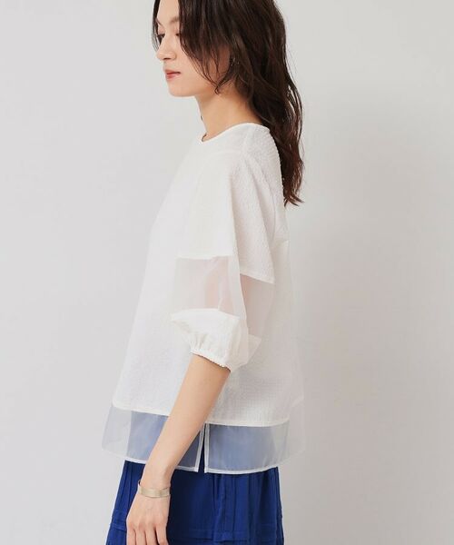 SunaUna / スーナウーナ シャツ・ブラウス | 【無地＆ドット／オーガンジー使用】Tブラウス | 詳細15