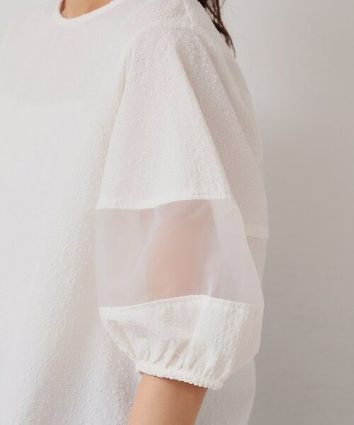 SunaUna / スーナウーナ シャツ・ブラウス | 【無地＆ドット／オーガンジー使用】Tブラウス | 詳細18