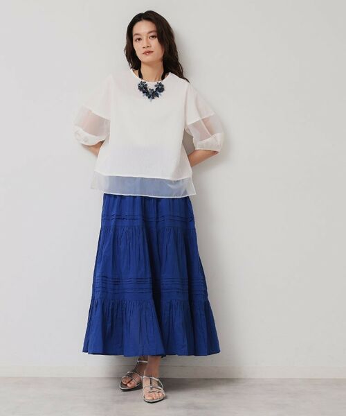 SunaUna / スーナウーナ シャツ・ブラウス | 【無地＆ドット／オーガンジー使用】Tブラウス | 詳細2