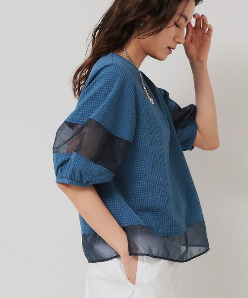 SunaUna / スーナウーナ シャツ・ブラウス | 【無地＆ドット／オーガンジー使用】Tブラウス | 詳細8