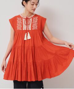 SunaUna / スーナウーナ チュニック | 【刺繍／インド綿】ティアードブラウス