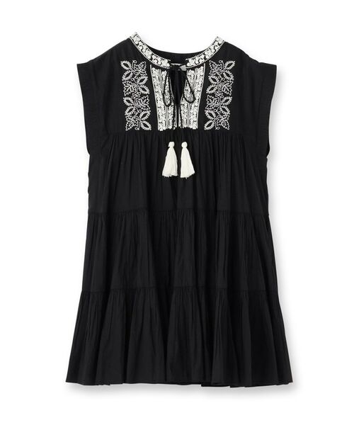 SunaUna / スーナウーナ チュニック | 【刺繍／インド綿】ティアードブラウス | 詳細1