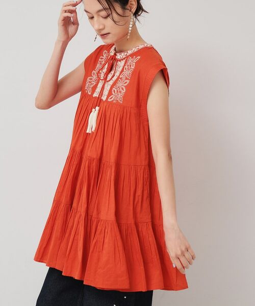 SunaUna / スーナウーナ チュニック | 【刺繍／インド綿】ティアードブラウス | 詳細11