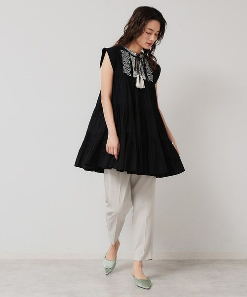 SunaUna / スーナウーナ チュニック | 【刺繍／インド綿】ティアードブラウス | 詳細3