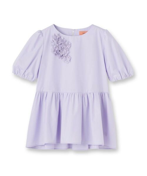 SunaUna / スーナウーナ シャツ・ブラウス | 【接触冷感／ペプラム】コサージュ風ブラウス | 詳細1