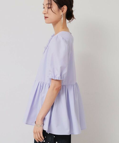 SunaUna / スーナウーナ シャツ・ブラウス | 【接触冷感／ペプラム】コサージュ風ブラウス | 詳細14