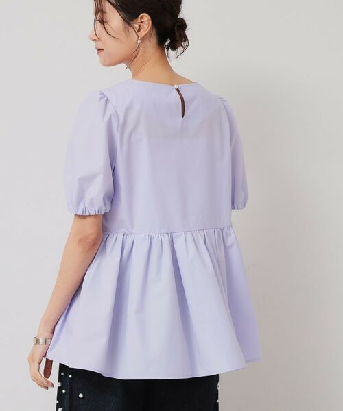 SunaUna / スーナウーナ シャツ・ブラウス | 【接触冷感／ペプラム】コサージュ風ブラウス | 詳細5