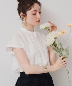 SunaUna / スーナウーナ シャツ・ブラウス | 【コンパクトフリル／3色展開】フレンチスリーブブラウス