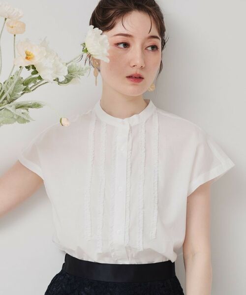 SunaUna / スーナウーナ シャツ・ブラウス | 【コンパクトフリル／3色展開】フレンチスリーブブラウス | 詳細2
