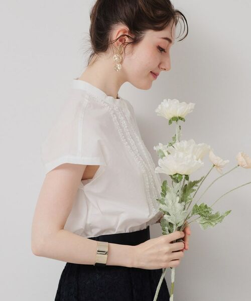 SunaUna / スーナウーナ シャツ・ブラウス | 【コンパクトフリル／3色展開】フレンチスリーブブラウス | 詳細3