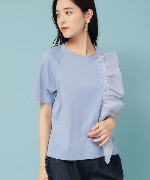 SunaUna / スーナウーナ カットソー | 【オーガンジーラッフル】大人フェミニンTシャツ | 詳細11