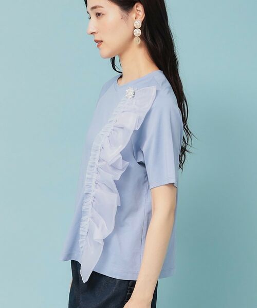 SunaUna / スーナウーナ カットソー | 【オーガンジーラッフル】大人フェミニンTシャツ | 詳細15