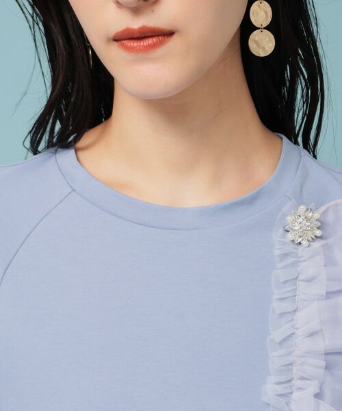 SunaUna / スーナウーナ カットソー | 【オーガンジーラッフル】大人フェミニンTシャツ | 詳細17