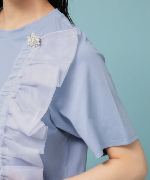 SunaUna / スーナウーナ カットソー | 【オーガンジーラッフル】大人フェミニンTシャツ | 詳細19
