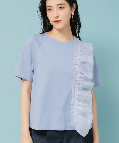 SunaUna / スーナウーナ カットソー | 【オーガンジーラッフル】大人フェミニンTシャツ | 詳細21