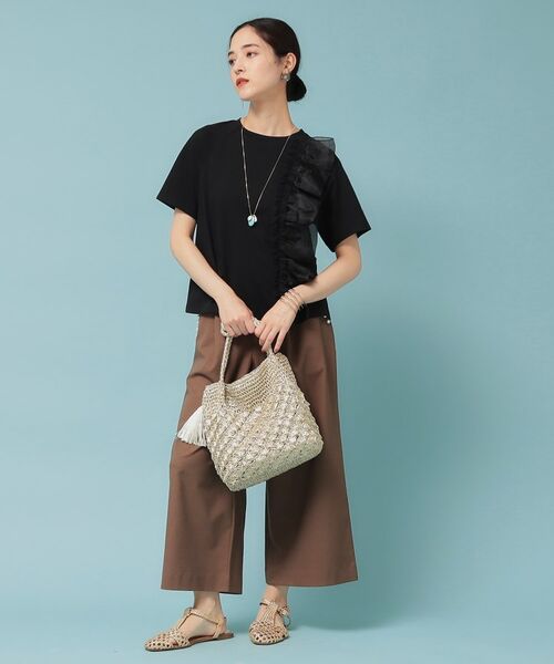 SunaUna / スーナウーナ カットソー | 【オーガンジーラッフル】大人フェミニンTシャツ | 詳細8