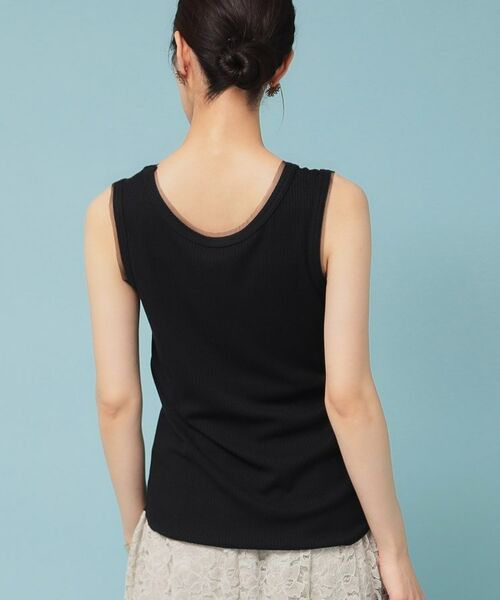 SunaUna / スーナウーナ カットソー | 【異素材使い】ワイドリブタンクトップ | 詳細12
