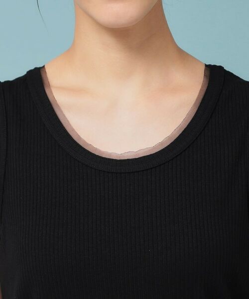 SunaUna / スーナウーナ カットソー | 【異素材使い】ワイドリブタンクトップ | 詳細13