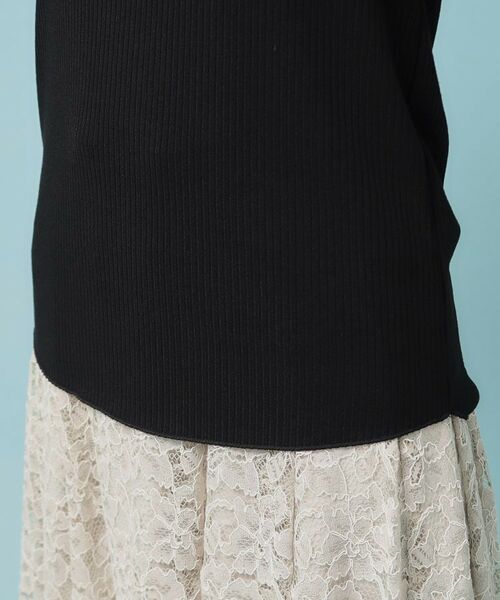 SunaUna / スーナウーナ カットソー | 【異素材使い】ワイドリブタンクトップ | 詳細15