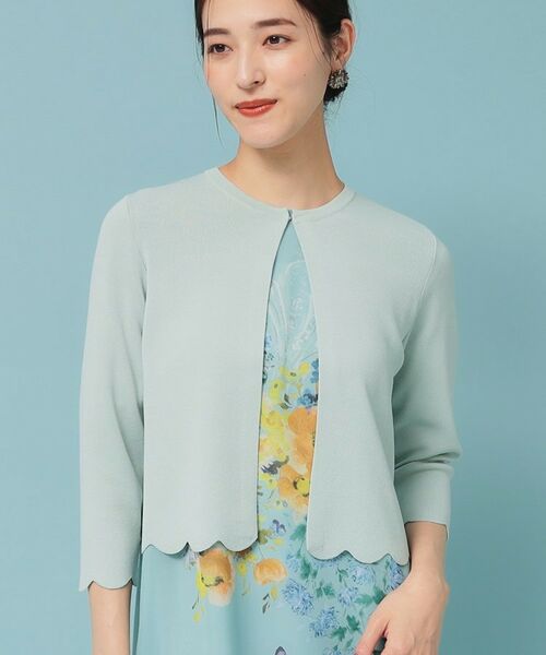 SunaUna / スーナウーナ カーディガン・ボレロ | 【人気シリーズ/4色展開】スカラップ7分袖ボレロ | 詳細18