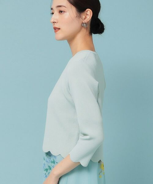 SunaUna / スーナウーナ カーディガン・ボレロ | 【人気シリーズ/4色展開】スカラップ7分袖ボレロ | 詳細19