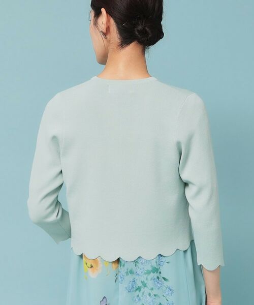 SunaUna / スーナウーナ カーディガン・ボレロ | 【人気シリーズ/4色展開】スカラップ7分袖ボレロ | 詳細20