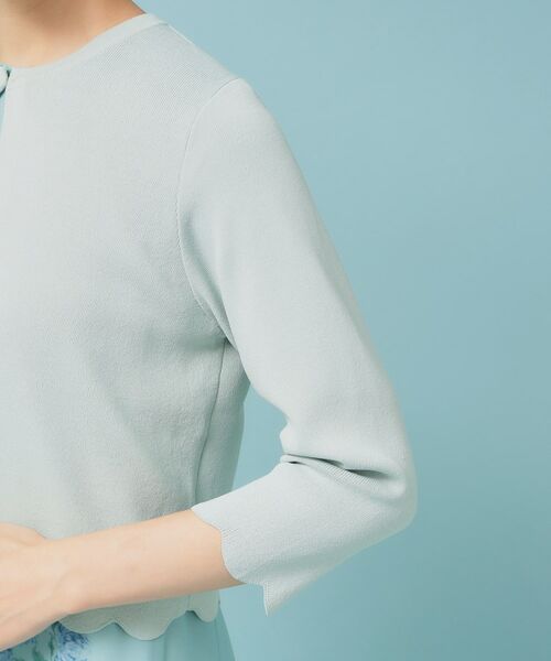 SunaUna / スーナウーナ カーディガン・ボレロ | 【人気シリーズ/4色展開】スカラップ7分袖ボレロ | 詳細22