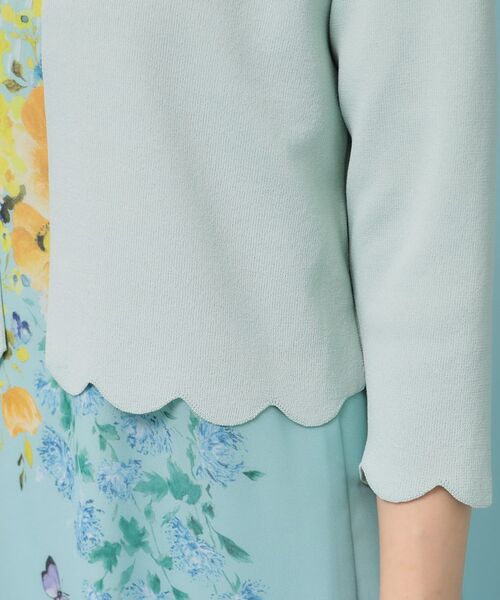 SunaUna / スーナウーナ カーディガン・ボレロ | 【人気シリーズ/4色展開】スカラップ7分袖ボレロ | 詳細23