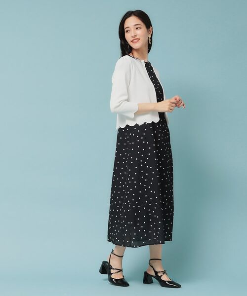 SunaUna / スーナウーナ カーディガン・ボレロ | 【人気シリーズ/4色展開】スカラップ7分袖ボレロ | 詳細3