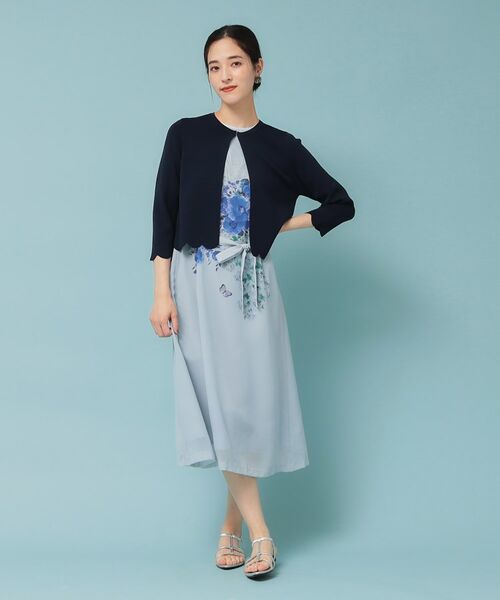 SunaUna / スーナウーナ カーディガン・ボレロ | 【人気シリーズ/4色展開】スカラップ7分袖ボレロ | 詳細5