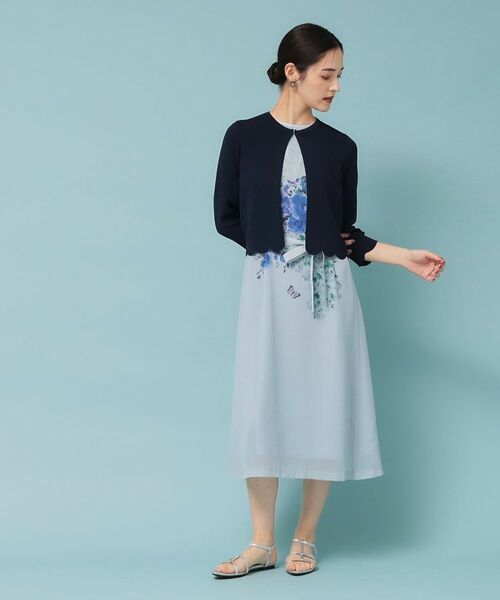 SunaUna / スーナウーナ カーディガン・ボレロ | 【人気シリーズ/4色展開】スカラップ7分袖ボレロ | 詳細6