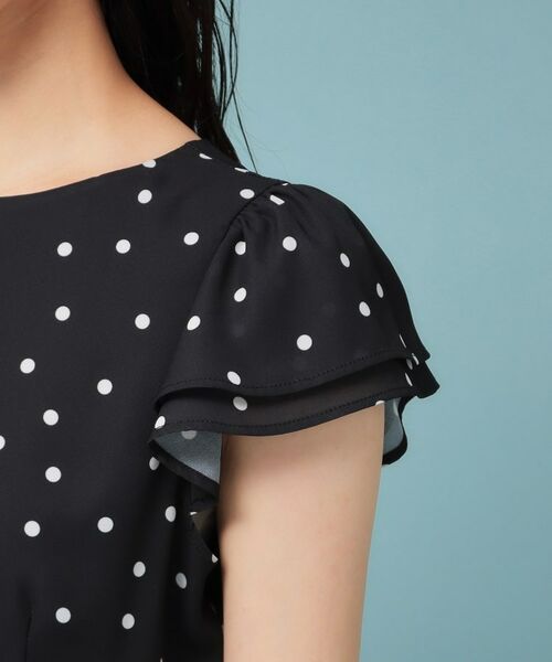 SunaUna / スーナウーナ ロング・マキシ丈ワンピース | 【袖ラッフル/S~L】ドットワンピース | 詳細15