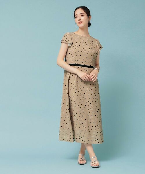 SunaUna / スーナウーナ ロング・マキシ丈ワンピース | 【袖ラッフル/S~L】ドットワンピース | 詳細3