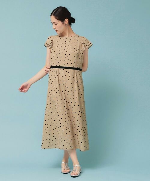 SunaUna / スーナウーナ ロング・マキシ丈ワンピース | 【袖ラッフル/S~L】ドットワンピース | 詳細4