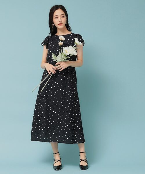SunaUna / スーナウーナ ロング・マキシ丈ワンピース | 【袖ラッフル/S~L】ドットワンピース | 詳細6