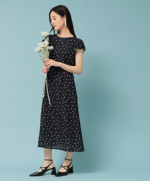 SunaUna / スーナウーナ ロング・マキシ丈ワンピース | 【袖ラッフル/S~L】ドットワンピース | 詳細7