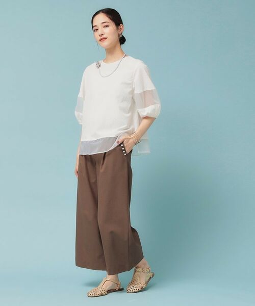 SunaUna / スーナウーナ ショート・ハーフ・半端丈パンツ | 【ウエストゴム/S~L】ガウチョパンツ | 詳細11