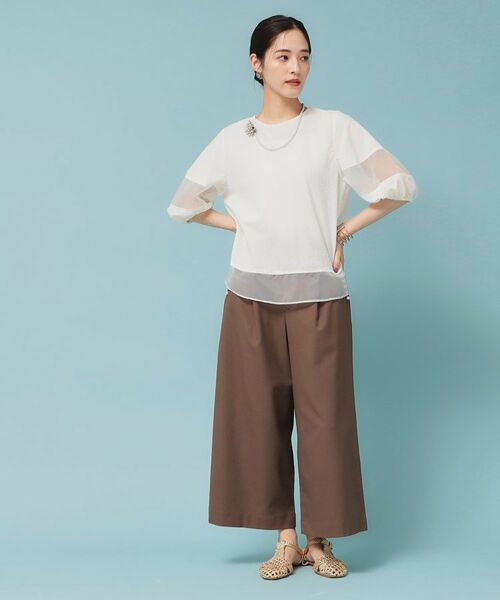 SunaUna / スーナウーナ ショート・ハーフ・半端丈パンツ | 【ウエストゴム/S~L】ガウチョパンツ | 詳細12