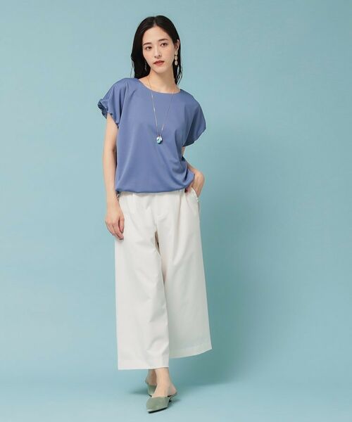 SunaUna / スーナウーナ ショート・ハーフ・半端丈パンツ | 【ウエストゴム/S~L】ガウチョパンツ | 詳細3