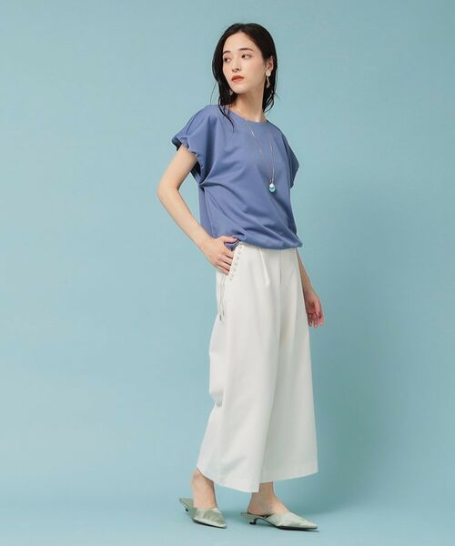 SunaUna / スーナウーナ ショート・ハーフ・半端丈パンツ | 【ウエストゴム/S~L】ガウチョパンツ | 詳細4