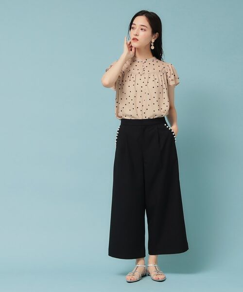 SunaUna / スーナウーナ ショート・ハーフ・半端丈パンツ | 【ウエストゴム/S~L】ガウチョパンツ | 詳細7