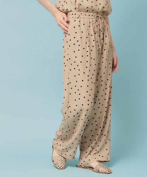 SunaUna / スーナウーナ パンツ | 【ドット柄/S~L】ワイドパンツ(ベージュ(152))