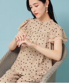 SunaUna / スーナウーナ シャツ・ブラウス | 【袖ラッフル／S～L】ドット柄ブラウス