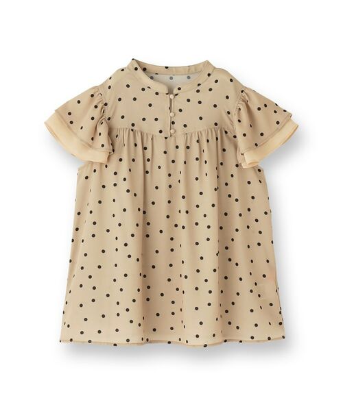 SunaUna / スーナウーナ シャツ・ブラウス | 【袖ラッフル/S~L】ドット柄ブラウス | 詳細1