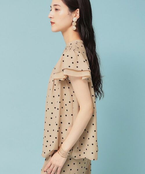 SunaUna / スーナウーナ シャツ・ブラウス | 【袖ラッフル/S~L】ドット柄ブラウス | 詳細10