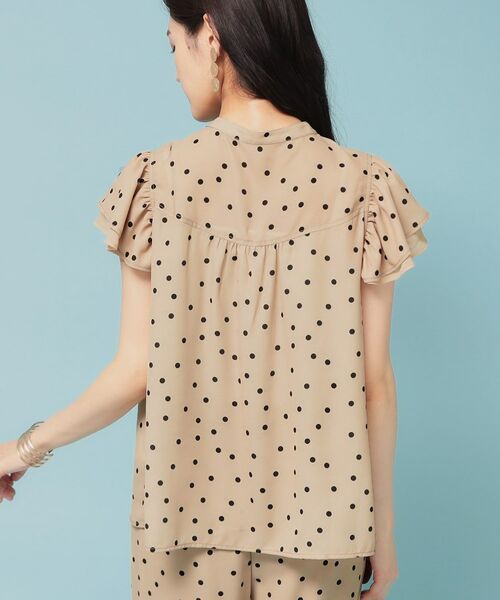 SunaUna / スーナウーナ シャツ・ブラウス | 【袖ラッフル/S~L】ドット柄ブラウス | 詳細11